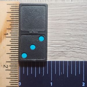 Blank 3 Vintage Whitman Replacement Domino Large Black Plastic Color Dots Domino